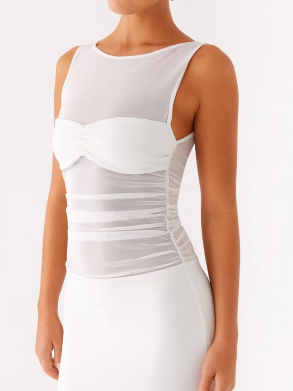 Peppermayo Ivory Twist-Front Maxi Dress - Picture 6 of 8